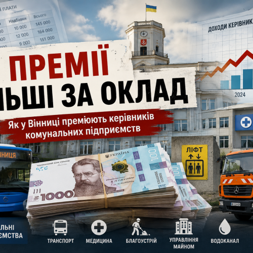 Мільйони гривень для директорів комунальних підприємств: як у Вінниці працює система премій і надбавок