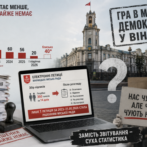 Куди зникають 350 голосів: що відбувається з електронними петиціями у Вінниці